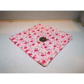 Patchwork stof lyserdt med blomster (nyt)