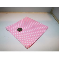 Patchwork stof lyserdt med prikker (nyt)