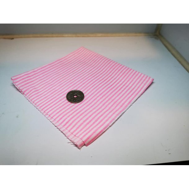 Patchwork stof lyserdt med striber (nyt)