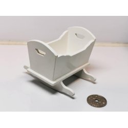 Vugge i tr hvid (defekt) 