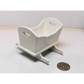 Vugge i tr hvid (defekt) 