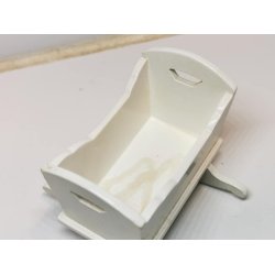 Vugge i tr hvid (defekt) 