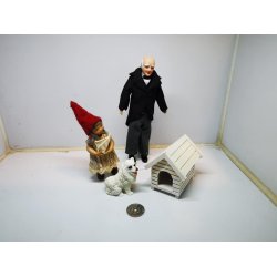 Hvid hund i resin (brugt)