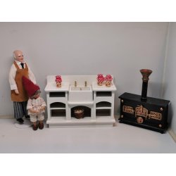 Glas krukke med stof lg (ny)