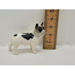 Hund (Mops) i plastik (brugt)