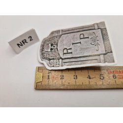 1. Stk Gravsten i kraftig karton (ny) ca 6 cm