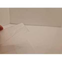 Sofabord med gennemsigtig bordplade i plastik (nyt)