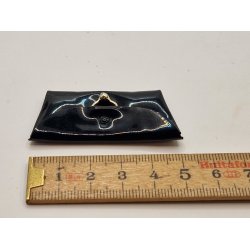 Clutch taske i plastik/lak (brugt/som ny)