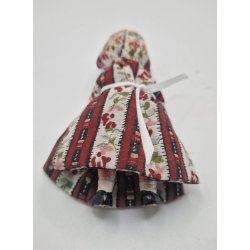 Dukke barn i plastik og hndsyet tj (vintage) 9 cm