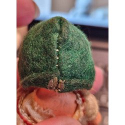 Antik tysk tyroler dukke i porceln fra ca 1930'erne. (Vintage) 7 cm