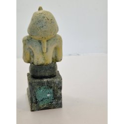 Egyptisk Farao figur i hrdt materiale (muligvis sten eller gibs) (vintage)