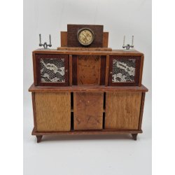 Lysestage med 2 nsten hvide lys i tin. (Vintage fra 1940'erne)