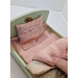 Dobbeltseng i tr inkl sengetj (vintage) Muligvis gammel Alwi