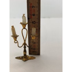 3 armet kandelaber i bld metal. Tysk ormolu Erhard Shne (antik)