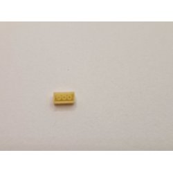 1 stk Gul "lege" klods i resin (hndlavet)