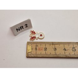 Juletrs pynt/smykke vedhng i metal (nyt)