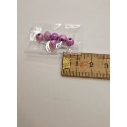 6 stk Glimmer perler/kugler (nye)