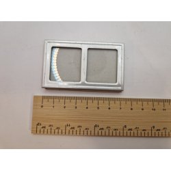 Dobbelt ramme i metal (brugt) 7,3 x 4,5 cm