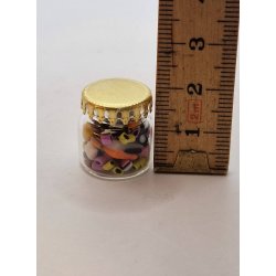 Krukke i glas med lakrids konfekt (ny/delvis hndlavet)