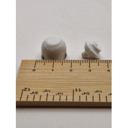 Sukkerskl porceln med grnt mnster og guld kant (ny)