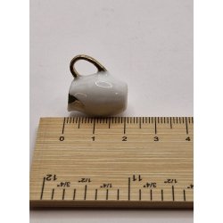 Flde kande i porceln med grnt mnster og guld kant (ny)