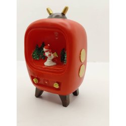 Jule tv i resin med led lys (nyt)