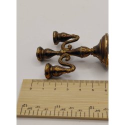 Stor 3 armet lysestage i kobber. OTW handmade in England inkl lys (vintage) H 6,3 cm