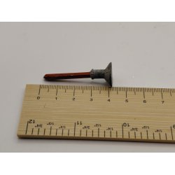 Lysestage med lys i metal (antik)