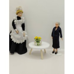 Gule blomster i glas sk�l (brugt/som ny)