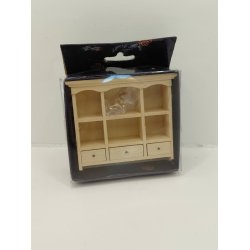 V�gskab/reol umalet tr� i original emballage (ny) 1:12