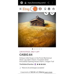 Lille hus i metal (antik)