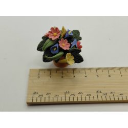 Potteplante i terrakotta potte (ny) 1:12