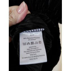 Bluse med korte �rmer i velour (ny) str 48