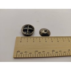 Sk�l med rum i metal (antik) 