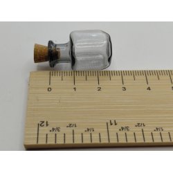 Apoteker krukke/opbevaring i glas med korkprop (ny) 