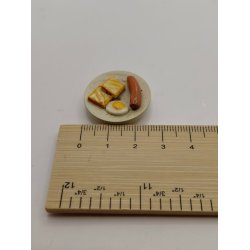 Tallerken med engelsk morgenkomplet (brugt)