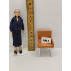 Spisebordsstol. Lundby (brugt) 1:16/1:18