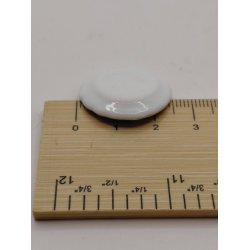 Tallerken i porcel�n  med gr�n kant (ny) � 2,5 cm