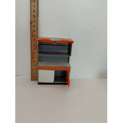 K�kken reol i plastik. Jean (brugt + malet) 1:18