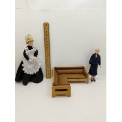 Hj�rnesofa i tr� og kunstl�der. Lisa (brugt/meget fin stand)
