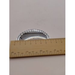Spejl i plastik. Oval (brugt)