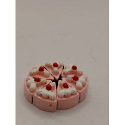 Lagkage stykke i resin.  1:12 (nyt)