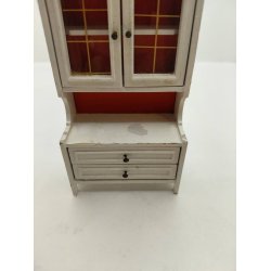 Vitrine reol i tr�. Lundby 1970'erne (brugt/defekt)