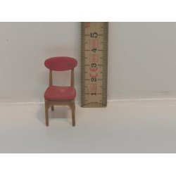 Meget lille stol Blue box fra 1960'erne til dukkehus scala 1:24 (gammel)