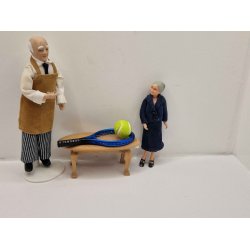 Stor tennis ketcher og bold (nyt) bl