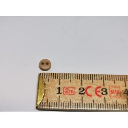 Knap lysbrun, i plastik 0,4 cm (ny)