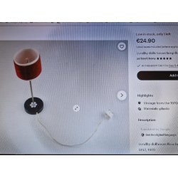 Lundby lampe fra 1970'erne (brugt)