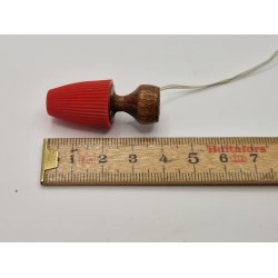 Bordlampe med tr fod. Med Lundby stik (gammel)