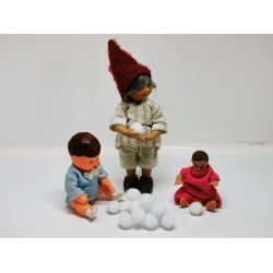 5 stk Pompon / snebold (ny)