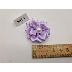 Rosette med perle (ny)  4 cm